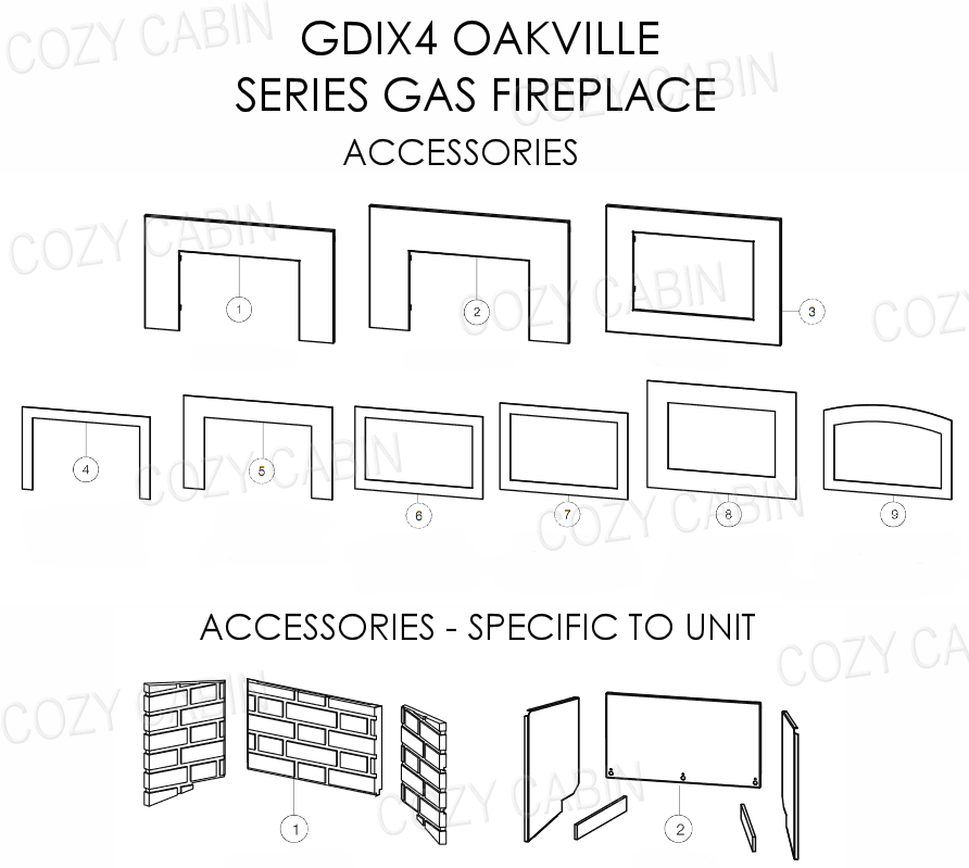 Oakville Series Gas Fireplace (GDIX4) #GDIX4
